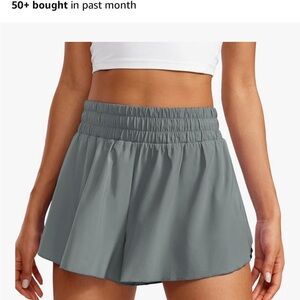 CRZ YOGA gret sage Athletic Shorts with Elastic Waistband size medium